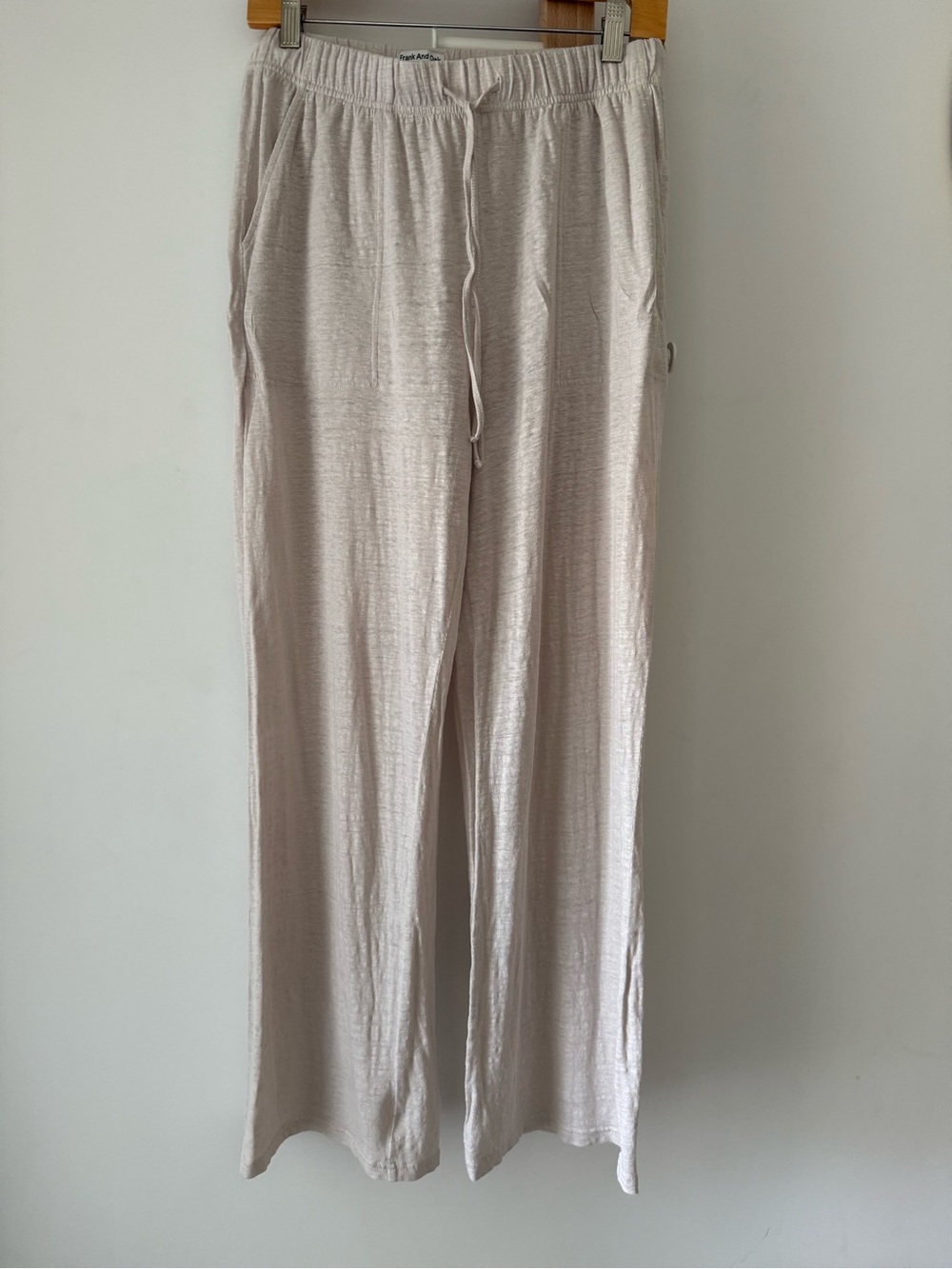 100% linen Wide Leg Lounge Pants with Drawstring